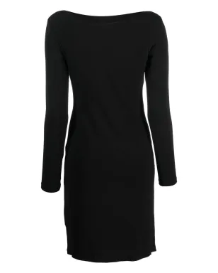 Versace Pre-Owned Vネック フィットドレス ブラック - サムネイル2