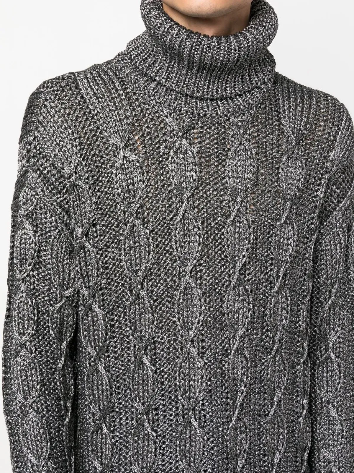 Saint Laurent ケーブルニット ロールネック セーター - 画像5