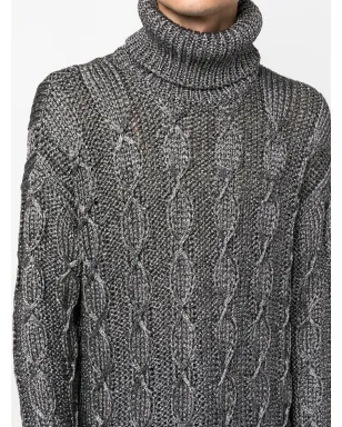 Saint Laurent ケーブルニット ロールネック セーター - サムネイル5