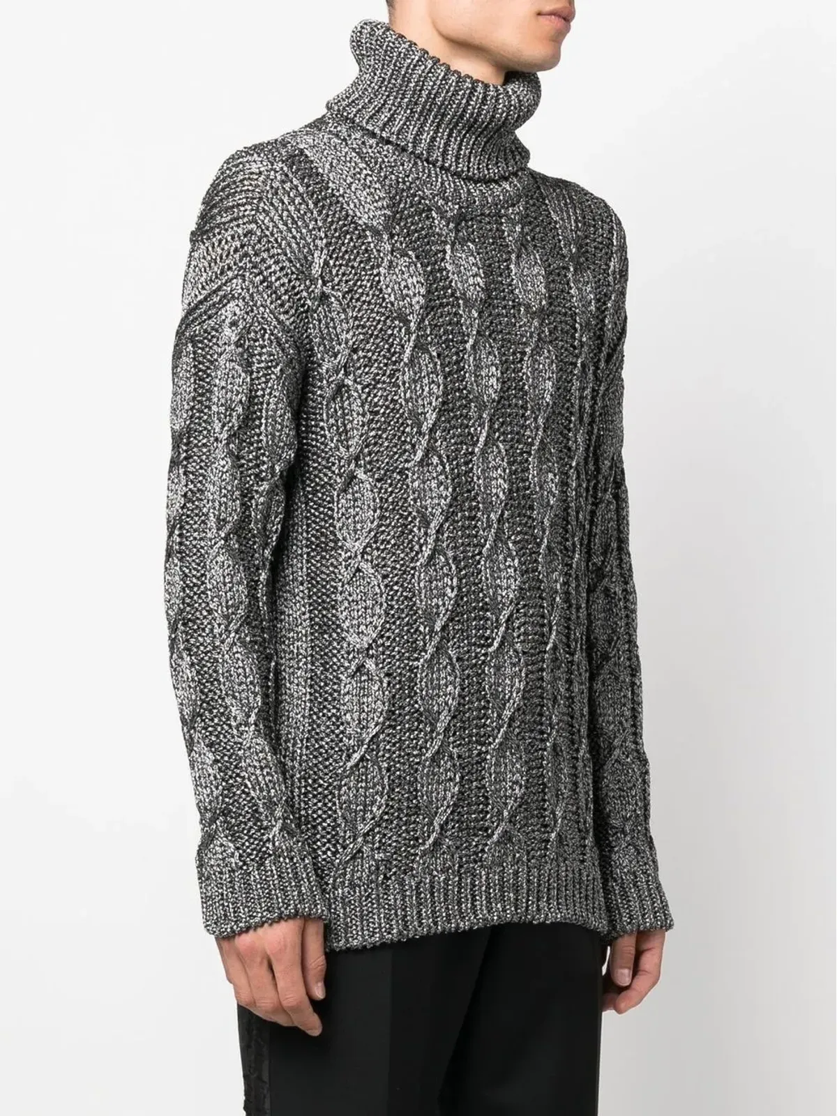 Saint Laurent ケーブルニット ロールネック セーター - 画像3
