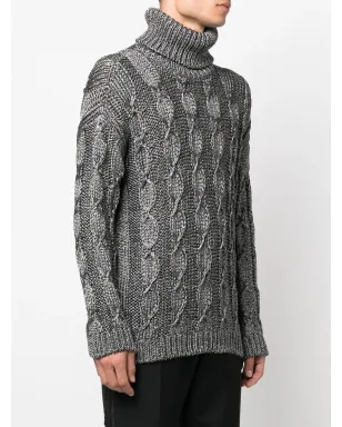 Saint Laurent ケーブルニット ロールネック セーター - サムネイル3