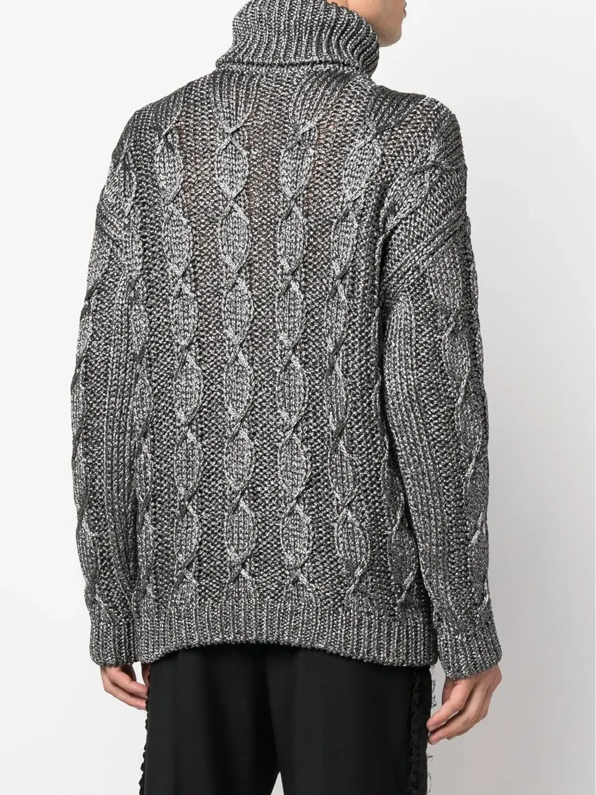 Saint Laurent ケーブルニット ロールネック セーター - 画像4