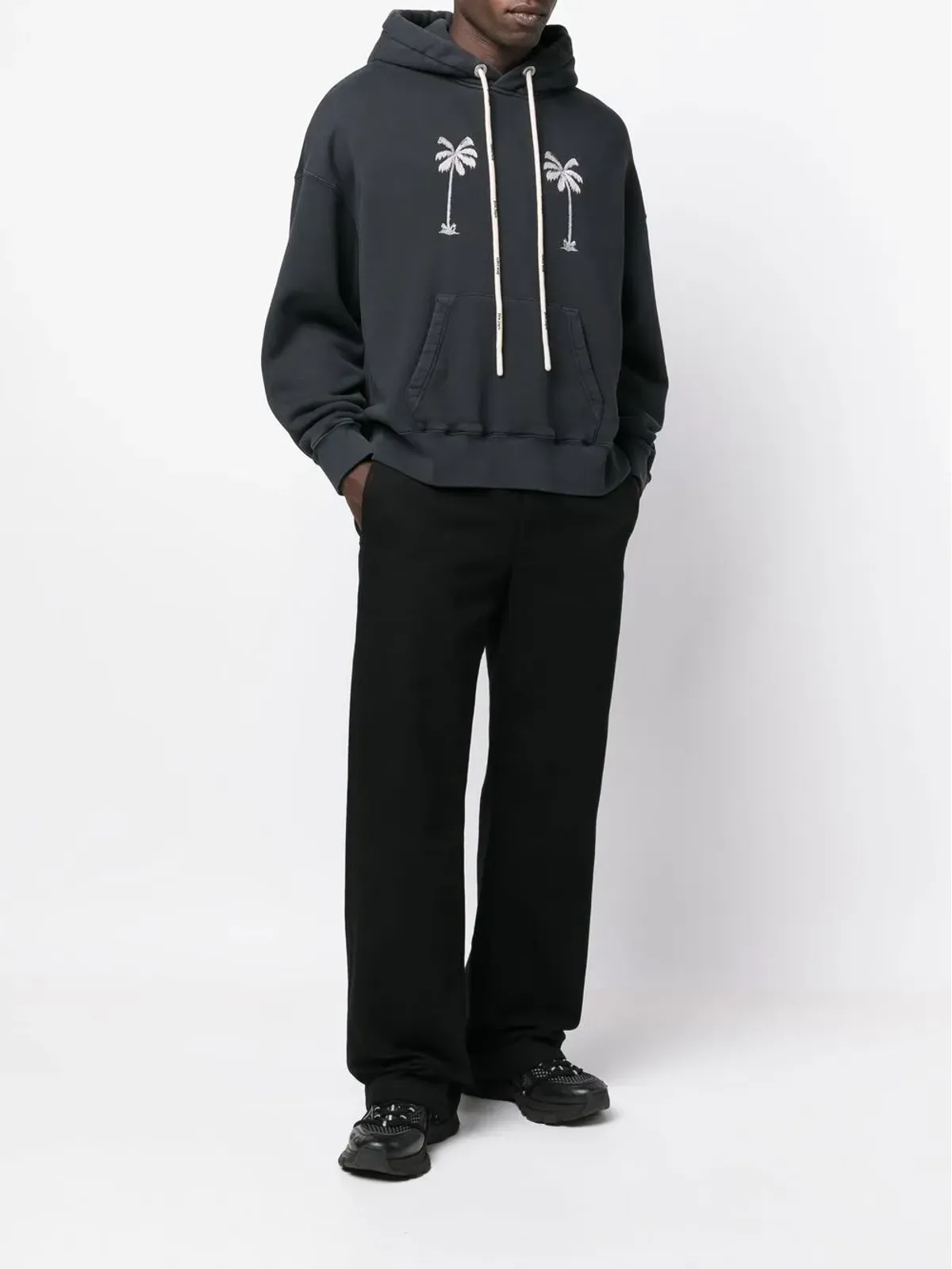 Palm Angels グラフィックプリント コットン フーディー - 画像2