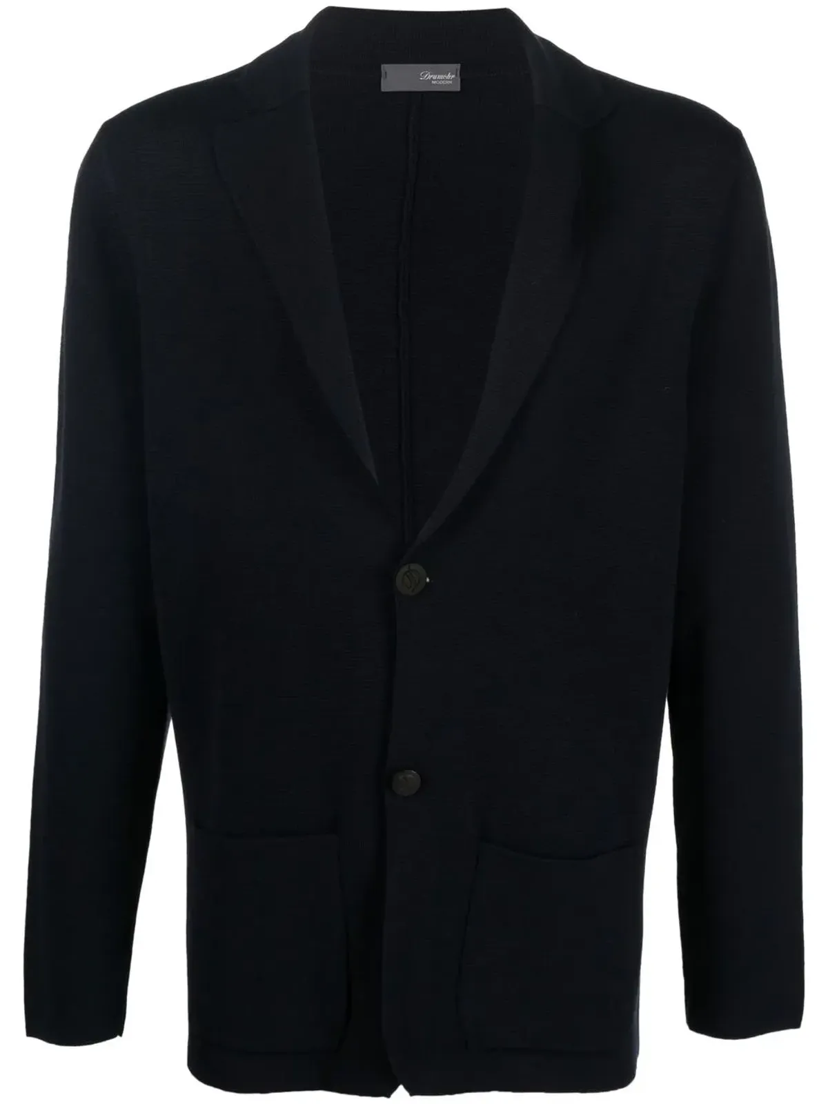 Drumohr V-neck buttoned cardigan - Blue - 画像1