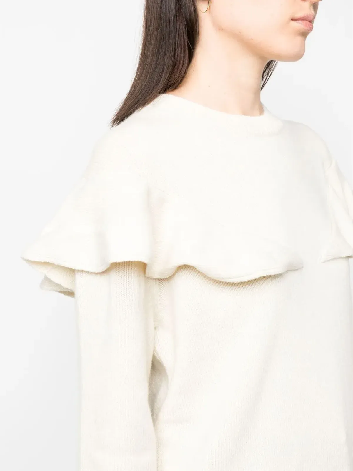Chloé ラッフルトリム カシミヤ ジャンパー - 画像5