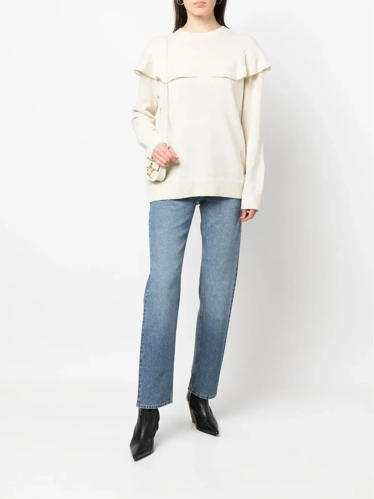Chloé ラッフルトリム カシミヤ ジャンパー - 画像2