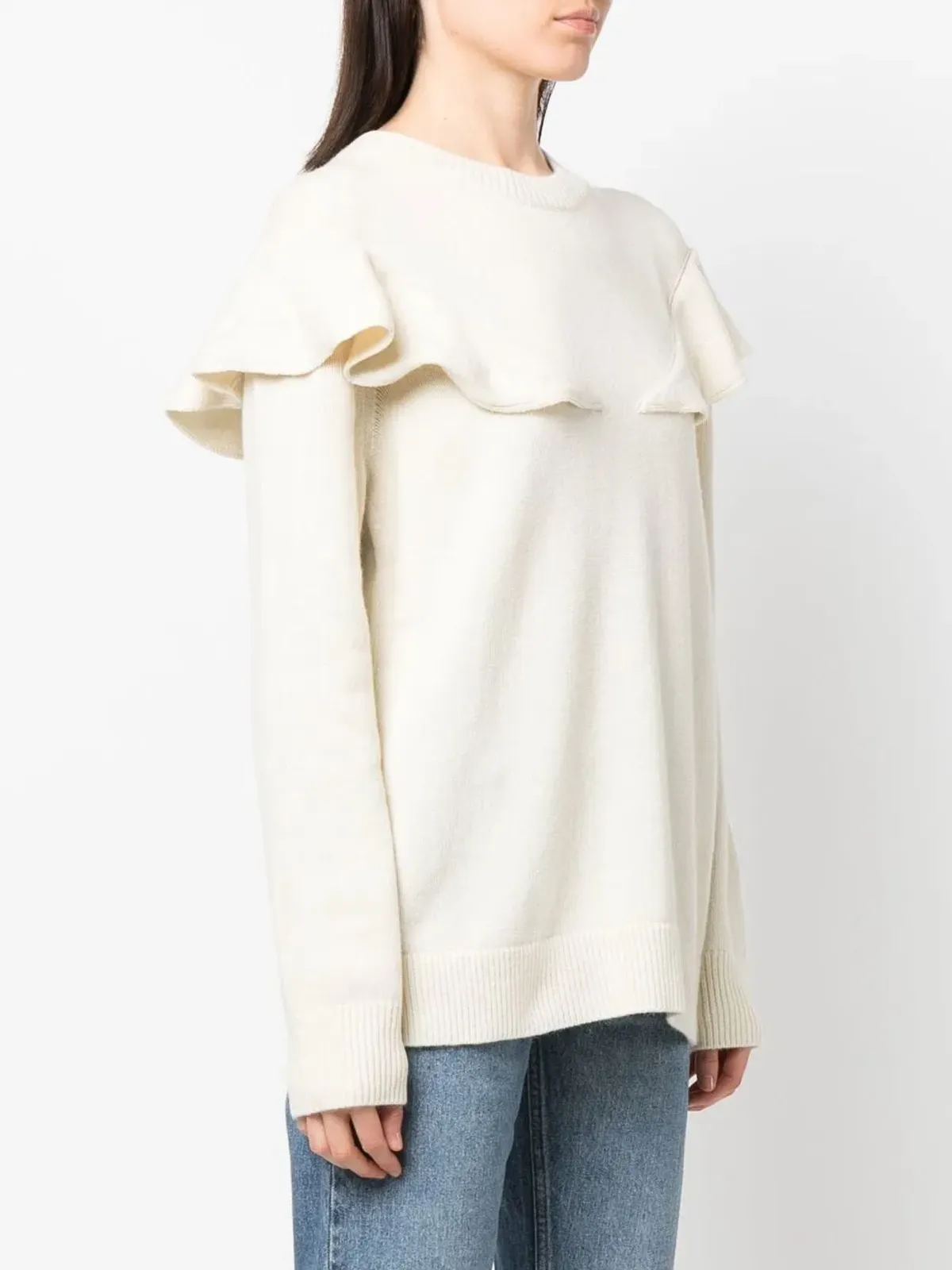 Chloé ラッフルトリム カシミヤ ジャンパー - 画像3