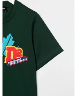DSQUARED2 KIDS パッチディテール コットンTシャツ - サムネイル3