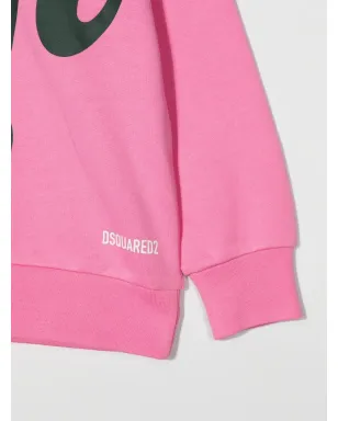 DSQUARED2 KIDS テキストプリント クルーネック スウェットシャツ - ピンク - サムネイル3