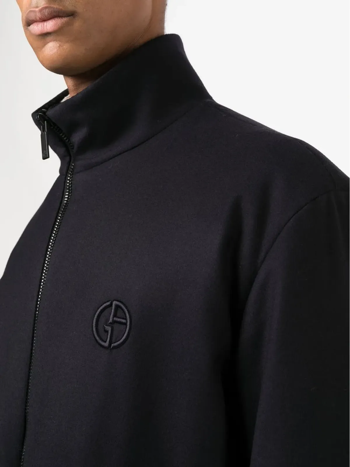 Giorgio Armani 刺繍ロゴ入りジップアップジャケット - 画像5