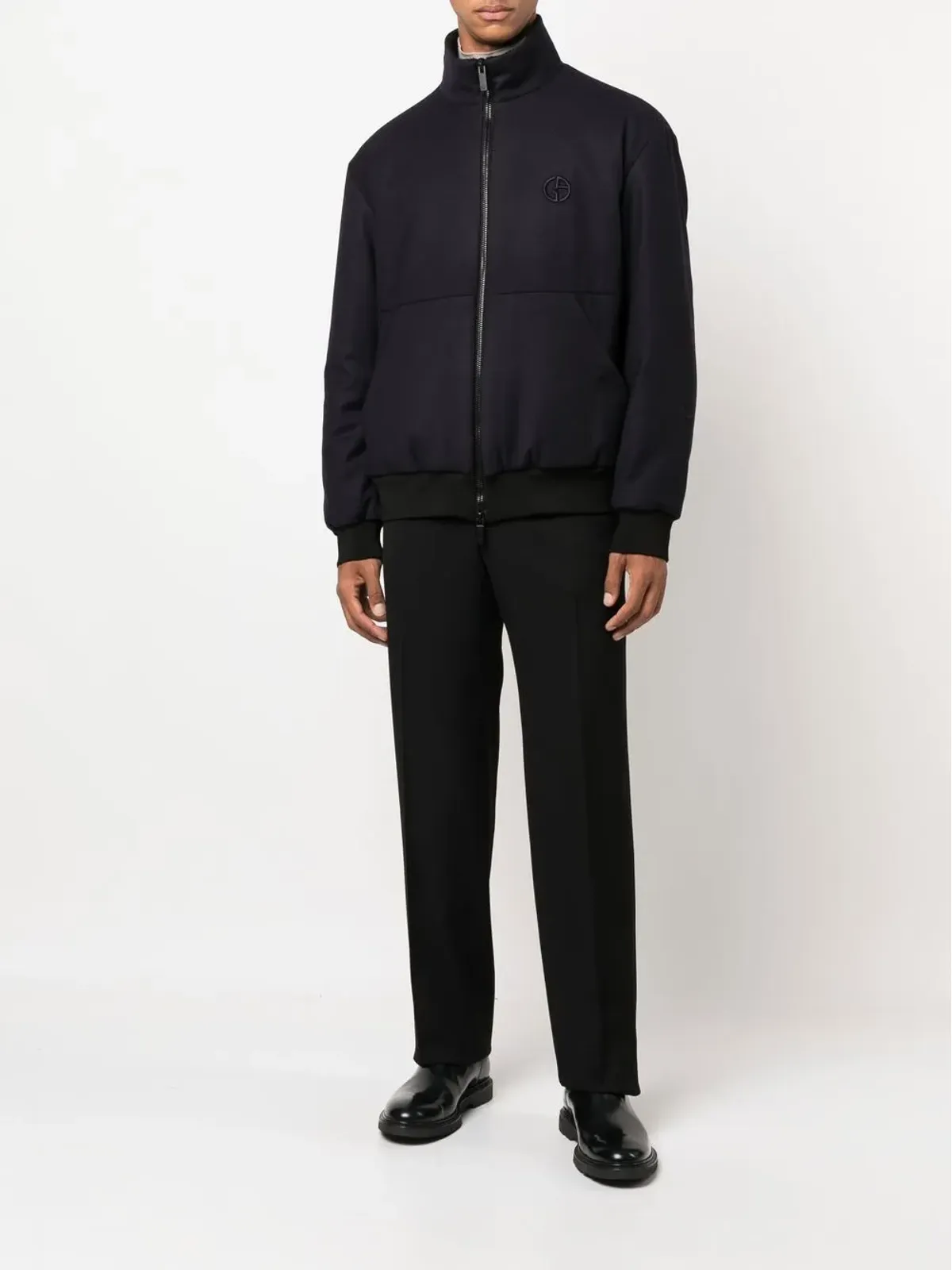 Giorgio Armani 刺繍ロゴ入りジップアップジャケット - 画像2