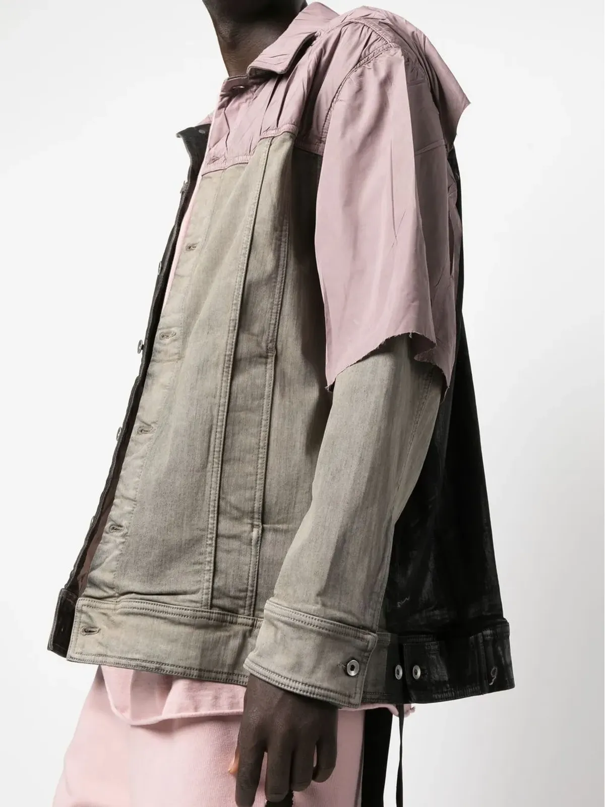 Rick Owens DRKSHDW ジャンボ ワーカー パッチワークジャケット - 画像5