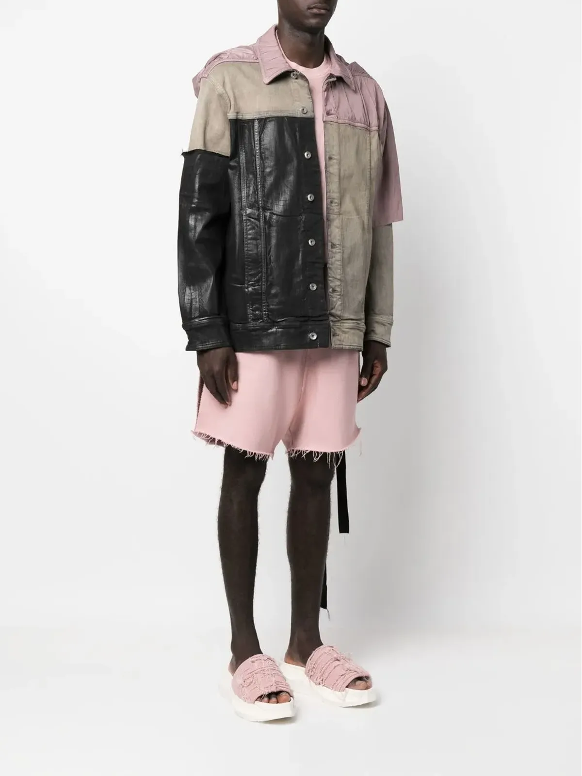 Rick Owens DRKSHDW ジャンボ ワーカー パッチワークジャケット - 画像3