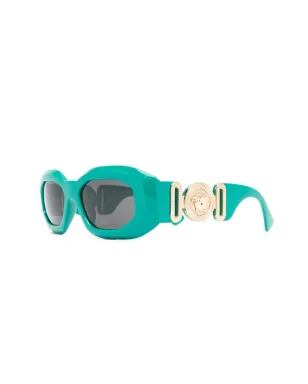 Versace Eyewear メデューサヘッド・ディテールのオーバルフレーム サングラス - グリーン - サムネイル2