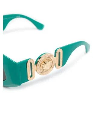 Versace Eyewear メデューサヘッド・ディテールのオーバルフレーム サングラス - グリーン - サムネイル3