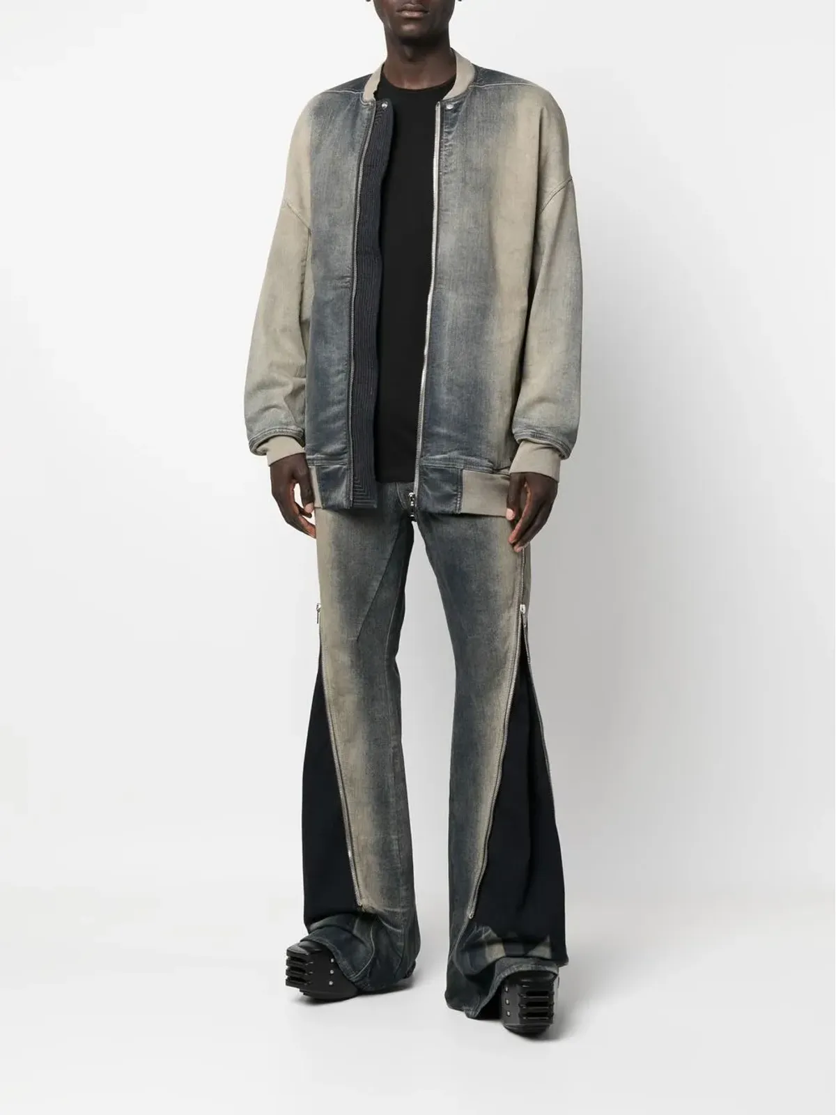 Rick Owens DRKSHDW Level ソリッドカラー Tシャツ - 画像2
