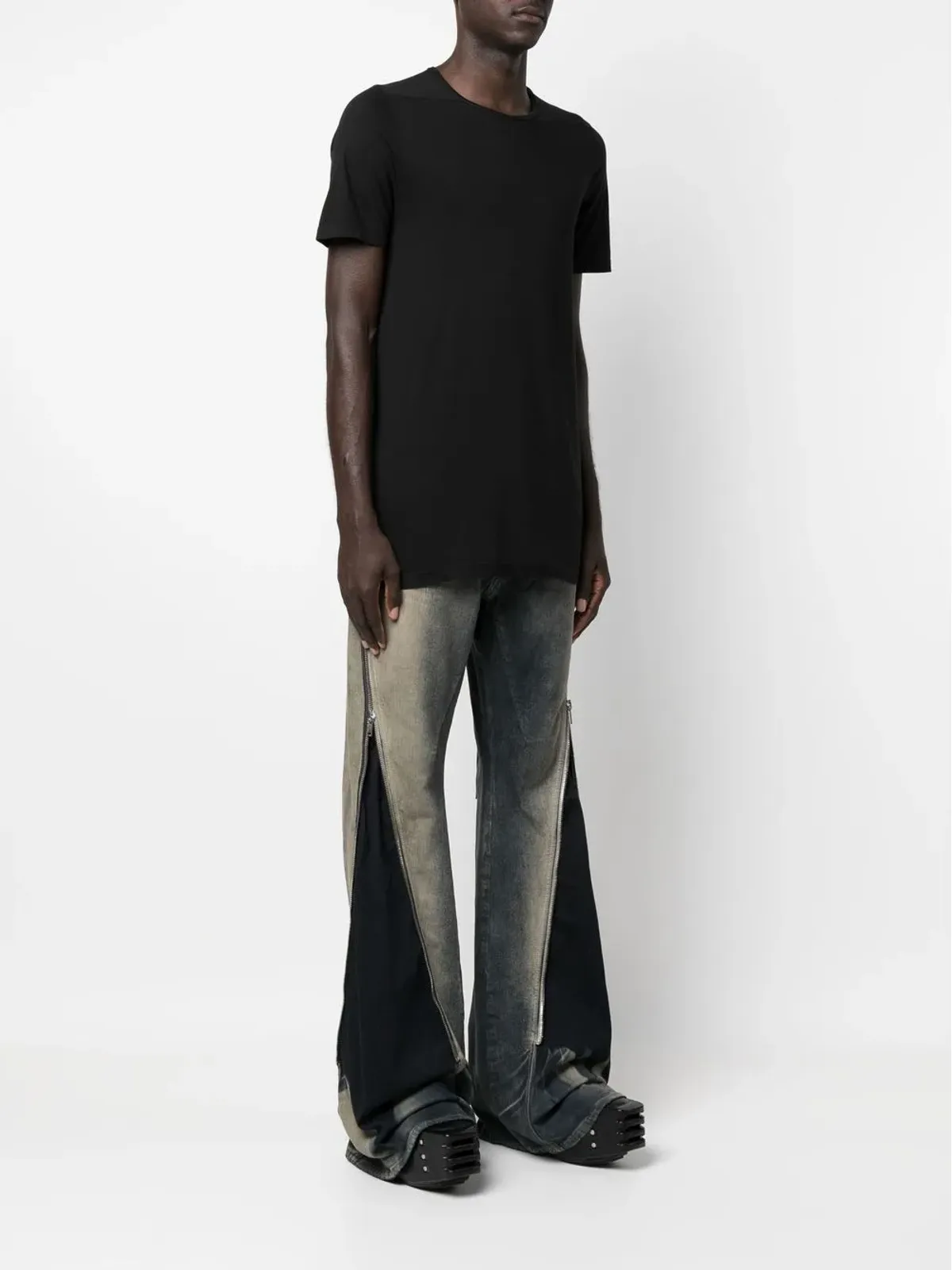 Rick Owens DRKSHDW Level ソリッドカラー Tシャツ - 画像3