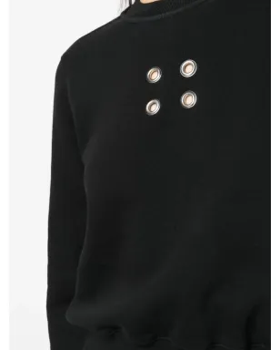 Rick Owens DRKSHDW アイレット装飾のクロップドスウェット - サムネイル5
