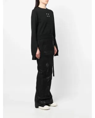 Rick Owens DRKSHDW アイレット装飾のクロップドスウェット - サムネイル3