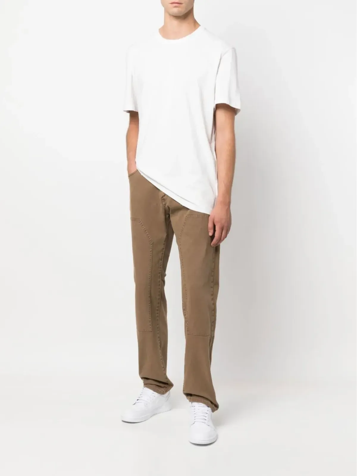Golden Goose embroidered-logo short-sleeved T-shirt - White - 画像2