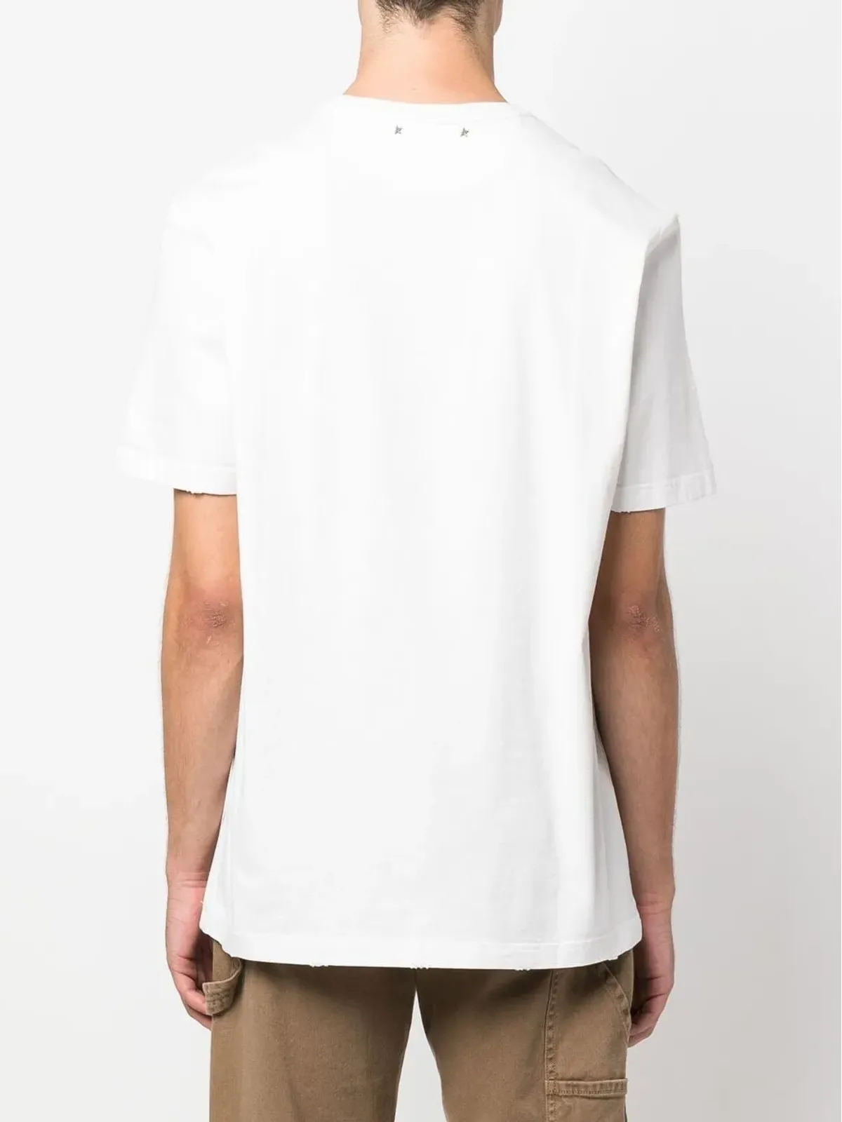 Golden Goose embroidered-logo short-sleeved T-shirt - White - 画像4
