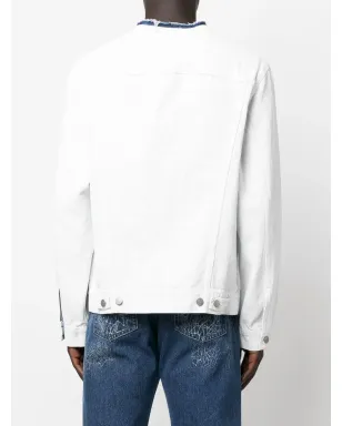 Maison Margiela ノーカラーデニムジャケット - White - サムネイル5