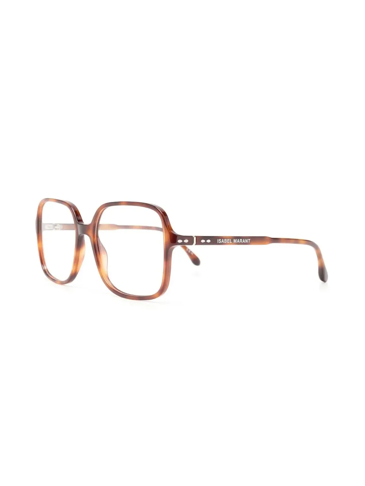 Isabel Marant Eyewear べっ甲風スクエアフレーム眼鏡 ブラウン - 画像2