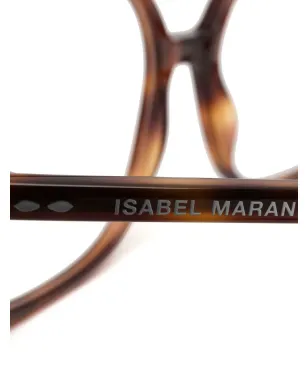Isabel Marant Eyewear べっ甲風スクエアフレーム眼鏡 ブラウン - サムネイル3