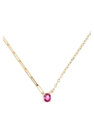 Yvonne Léon 18K イエローゴールド ソリテール ルビー ネックレス - サムネイル3
