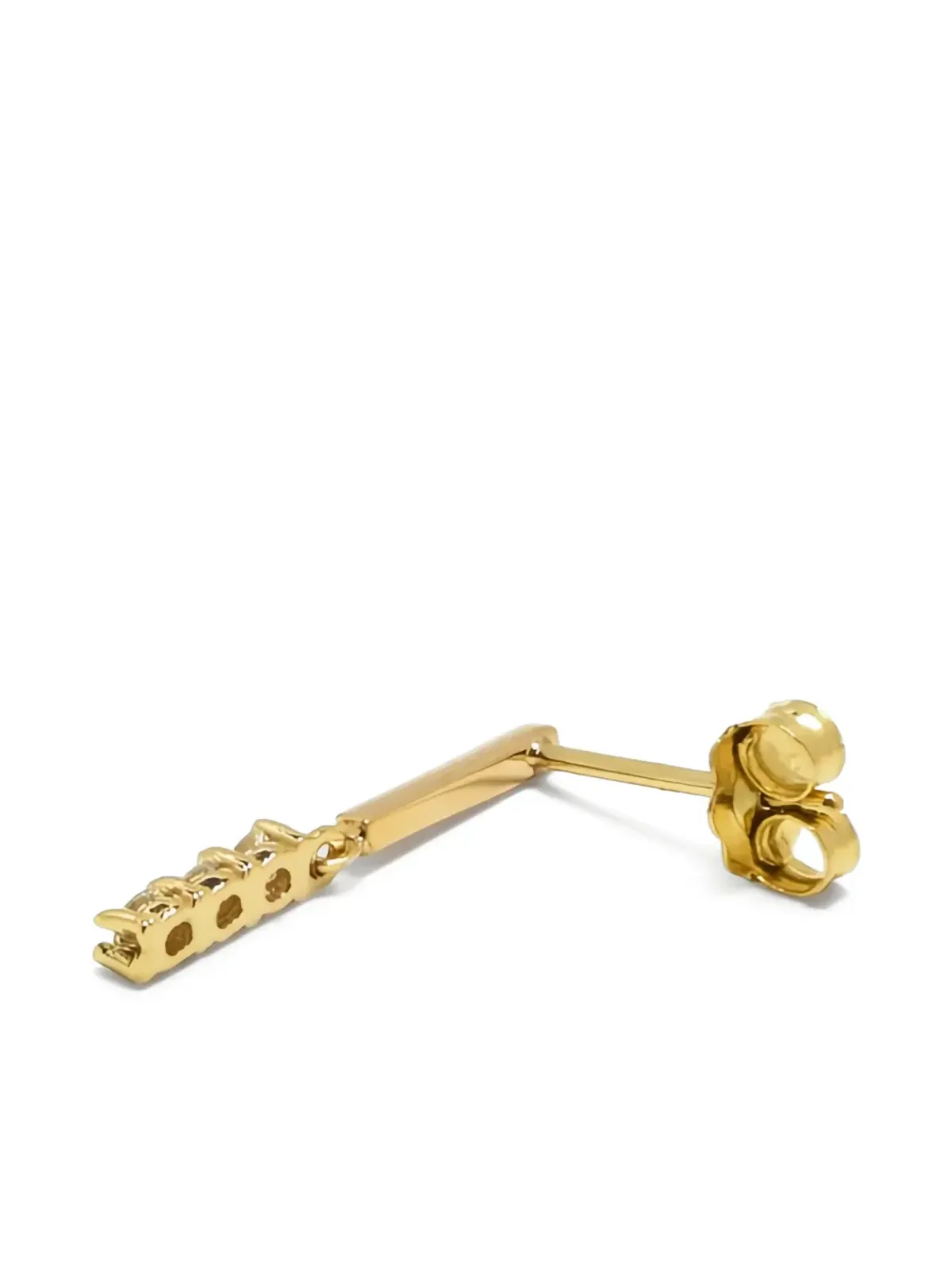 Zoë Chicco 14K イエローゴールド バー型ダイヤモンド ドロップピアス - 画像2