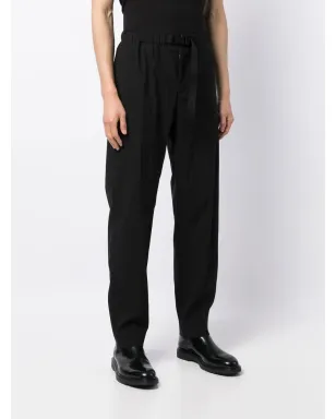 Paul Smith ベルト付きテーパードパンツ - ブラック - サムネイル4