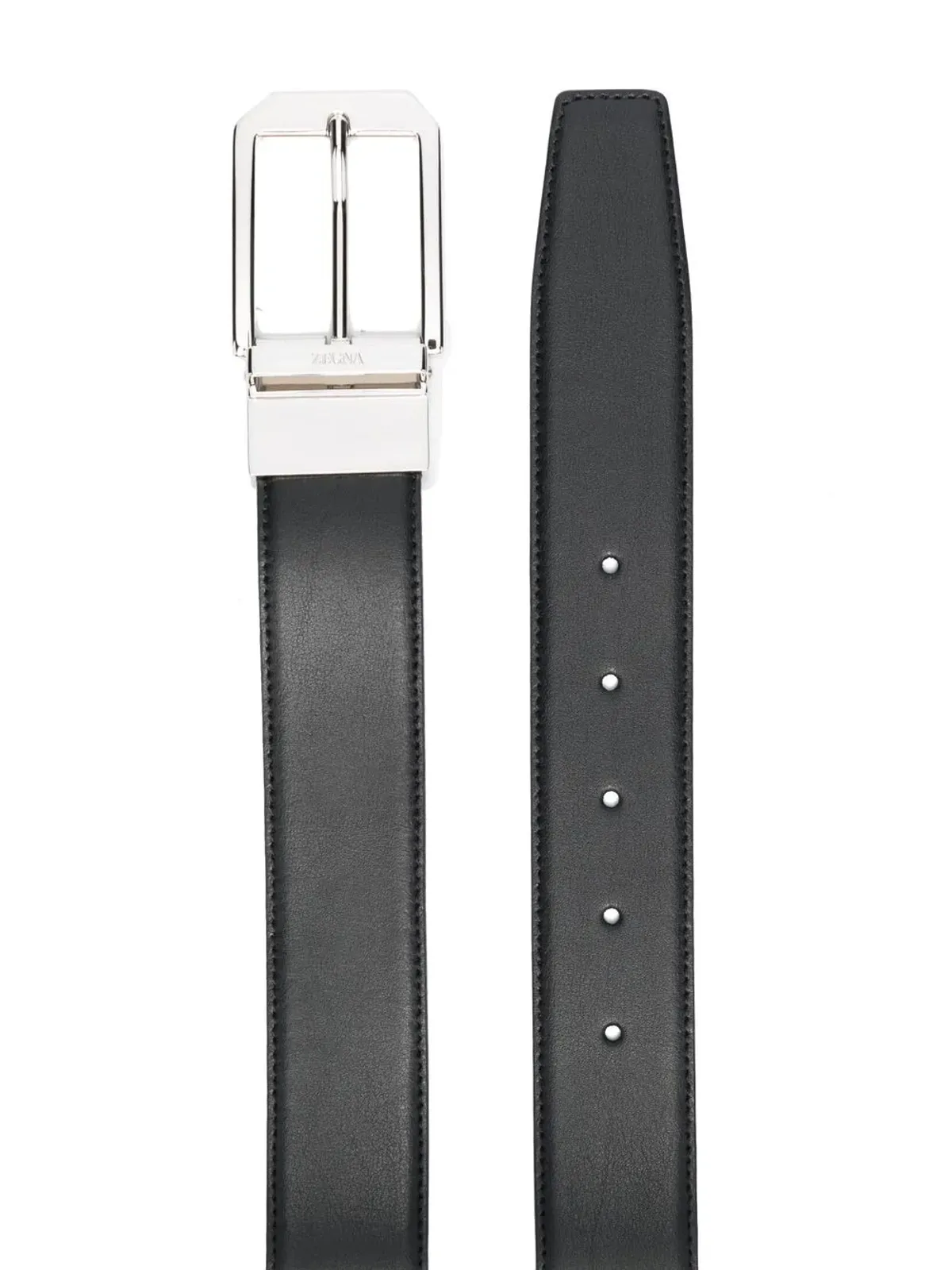 Zegna バックル付きレザーベルト - 画像2