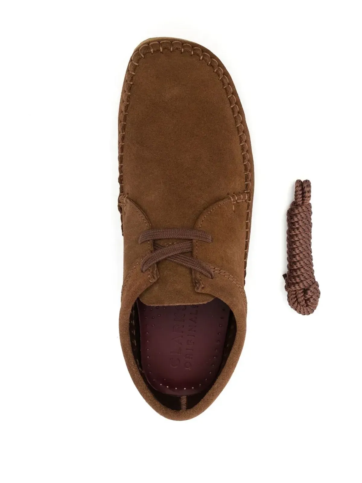 Clarks Originals アイコニック スエード ウィーバーシューズ ブラウン - 画像4