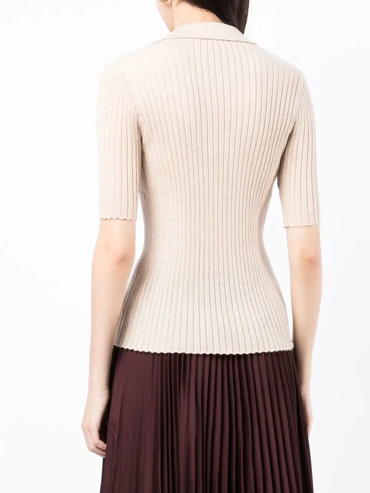Cashmere In Love サマー カシミヤ ポロシャツ - ブラウン - 画像4