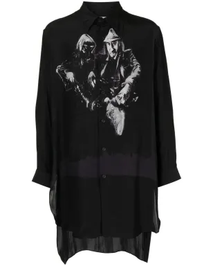 Yohji Yamamoto グラフィックプリント コットン シャツ - サムネイル1