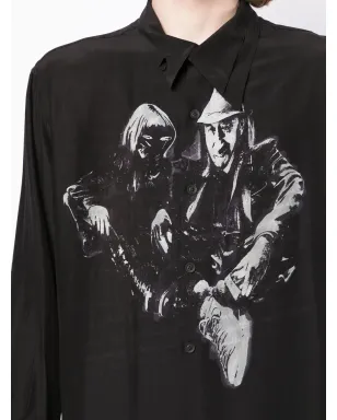 Yohji Yamamoto グラフィックプリント コットン シャツ - サムネイル5