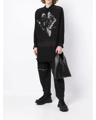 Yohji Yamamoto グラフィックプリント コットン シャツ - サムネイル2