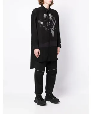 Yohji Yamamoto グラフィックプリント コットン シャツ - サムネイル3