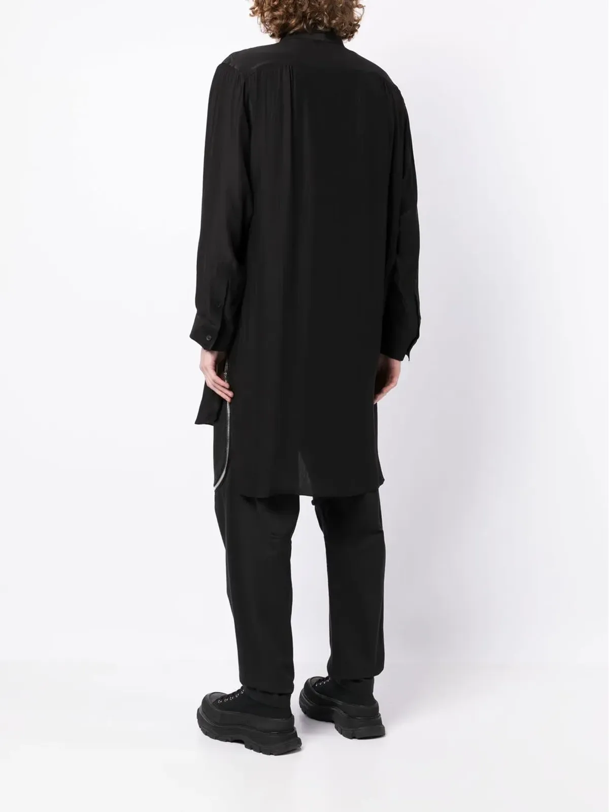 Yohji Yamamoto グラフィックプリント コットン シャツ - 画像4