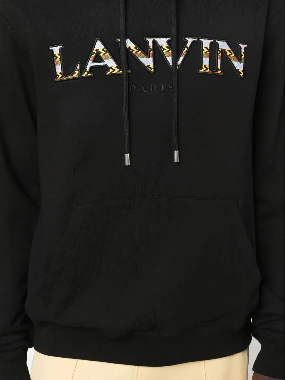 Lanvin エンブロイダードロゴ ポーチポケット付きフーディ - 画像5
