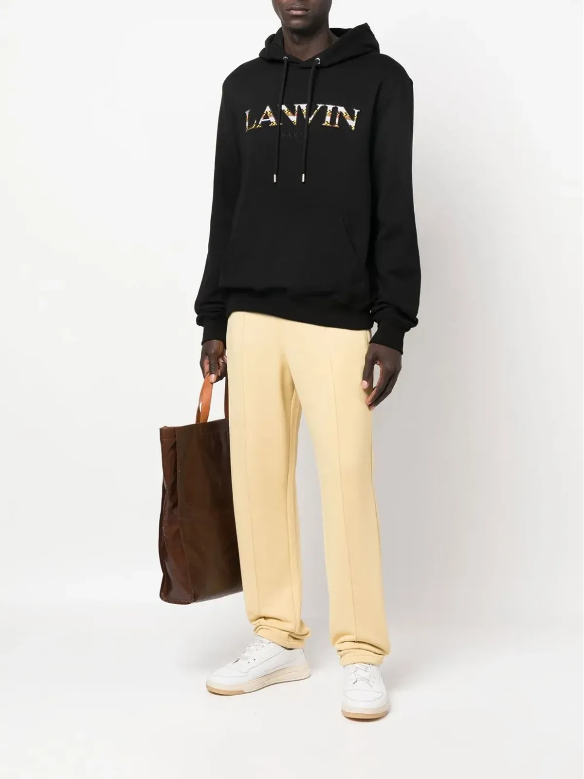 Lanvin エンブロイダードロゴ ポーチポケット付きフーディ - 画像2