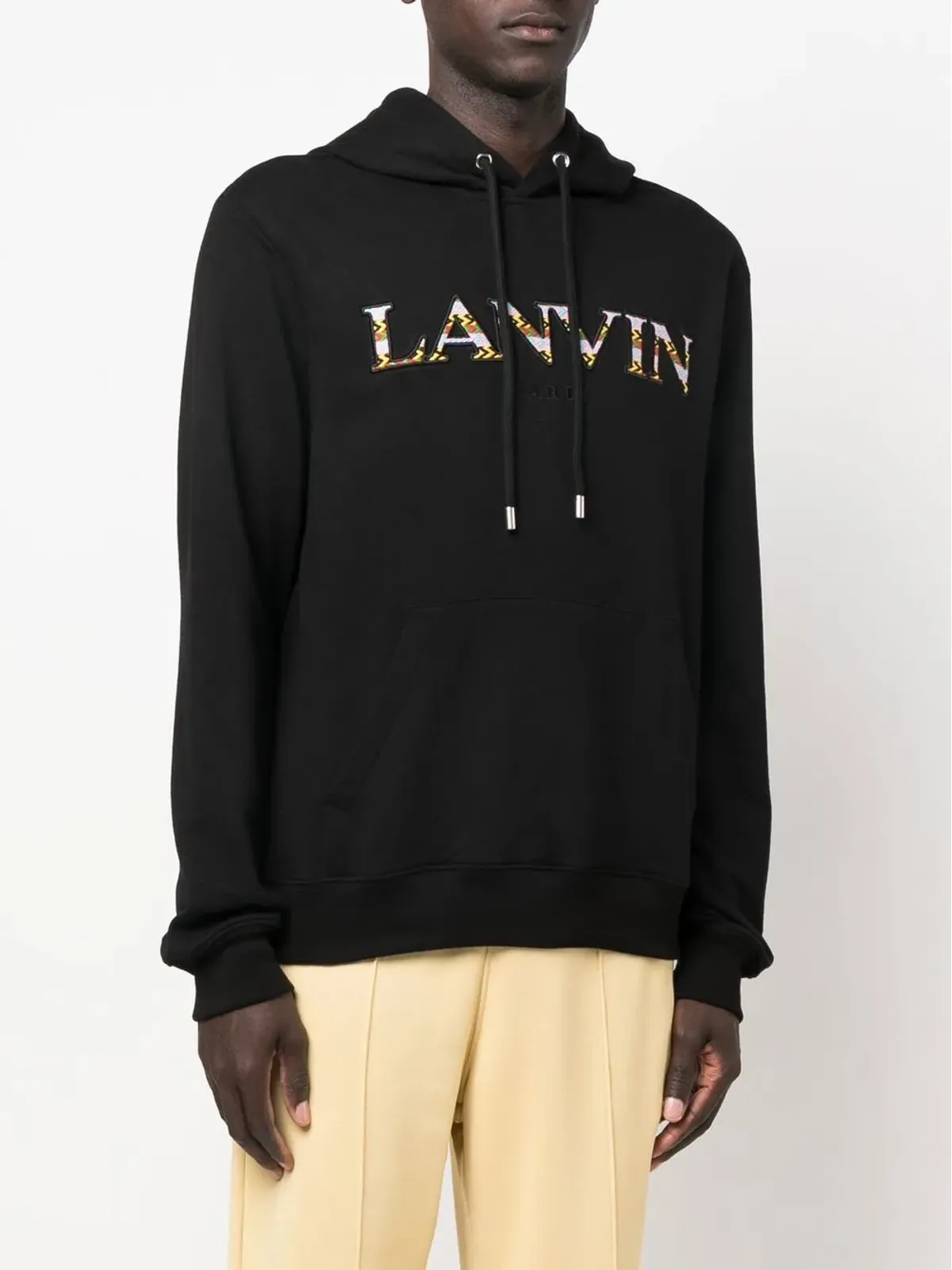 Lanvin エンブロイダードロゴ ポーチポケット付きフーディ - 画像3