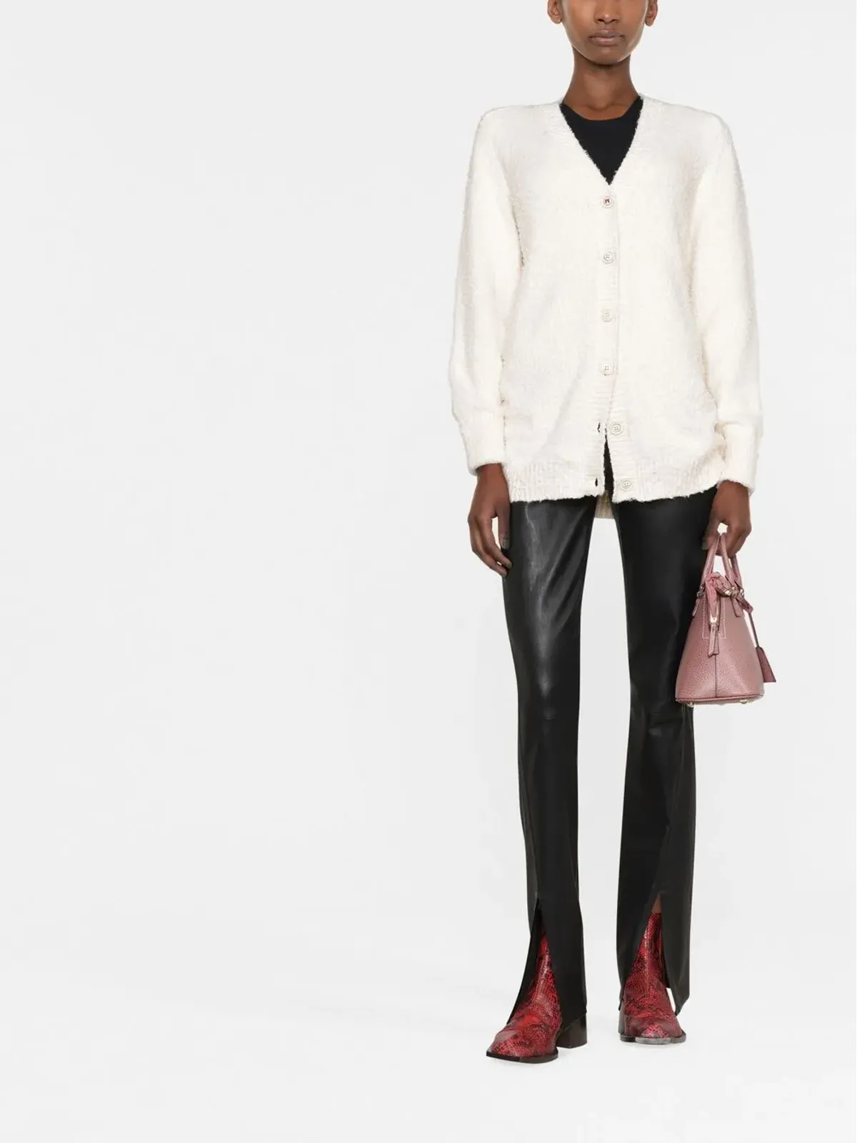 Maison Margiela Vネックニットカーディガン - 画像2