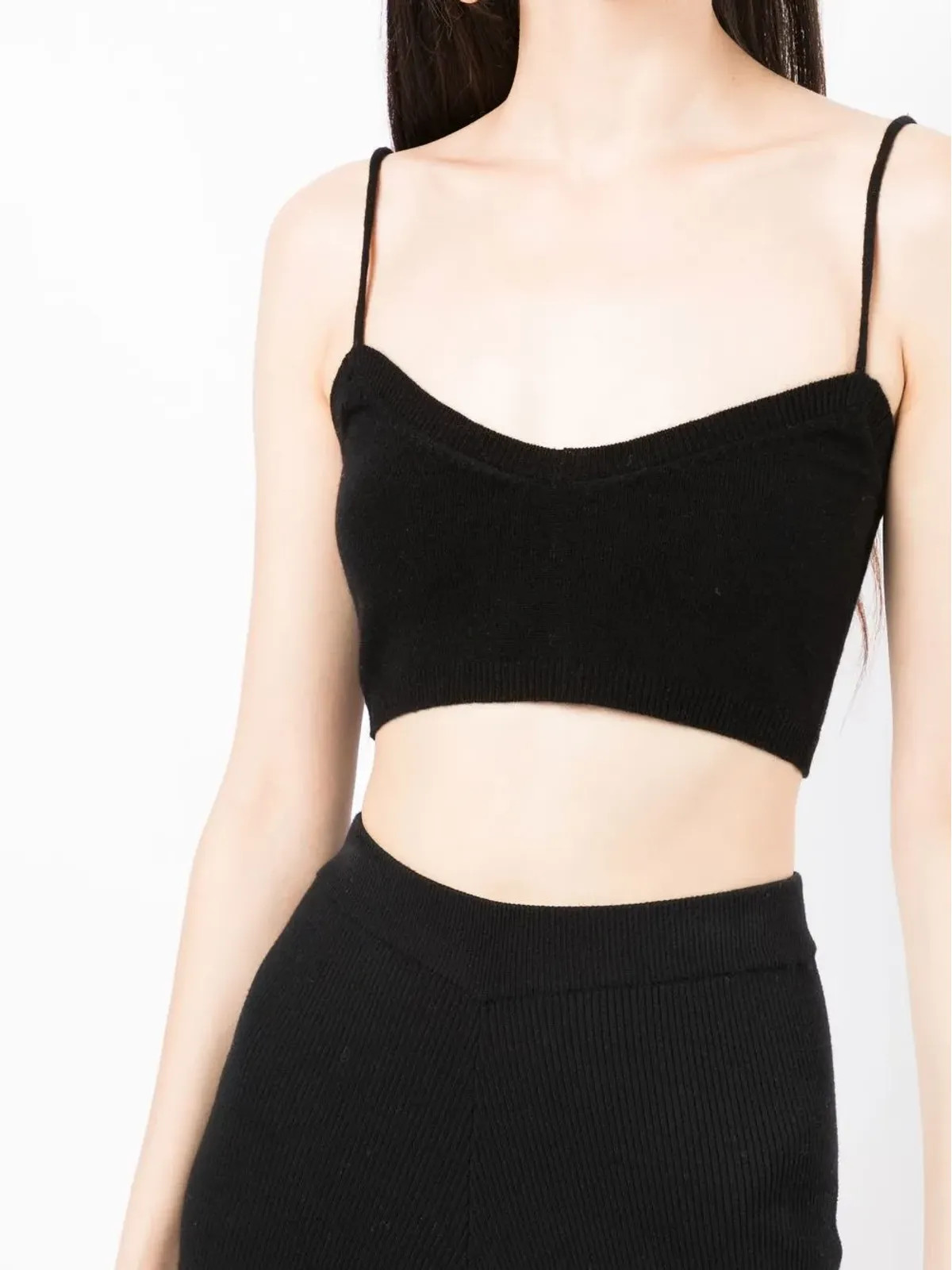 Cashmere In Love Evie cashmere bralette - Black - 画像5