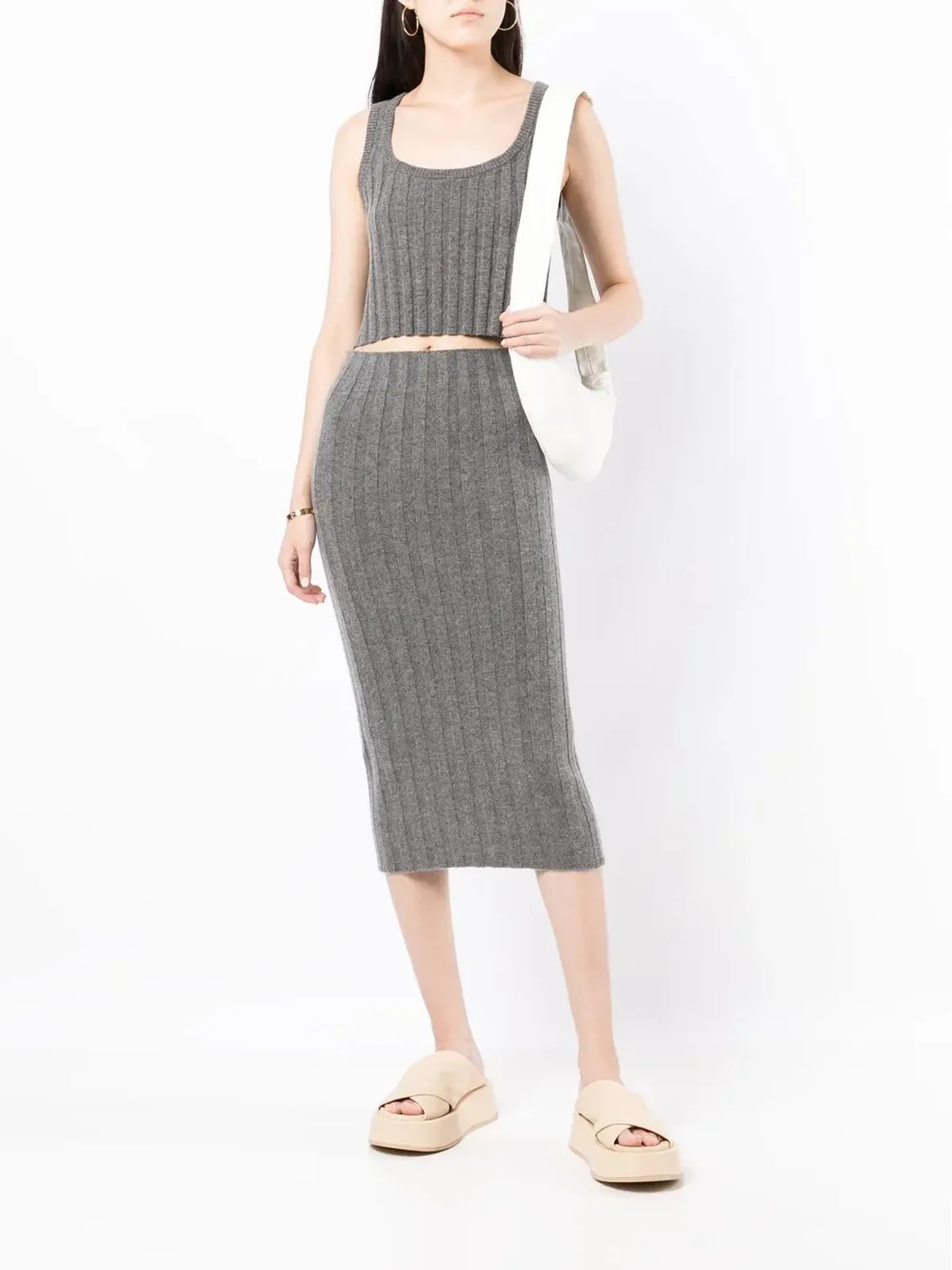 Cashmere In Love レニー チャンクニットスカート - 画像2