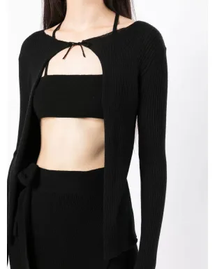 Cashmere In Love エレン タイ紐付きカシミヤカーディガン - サムネイル5