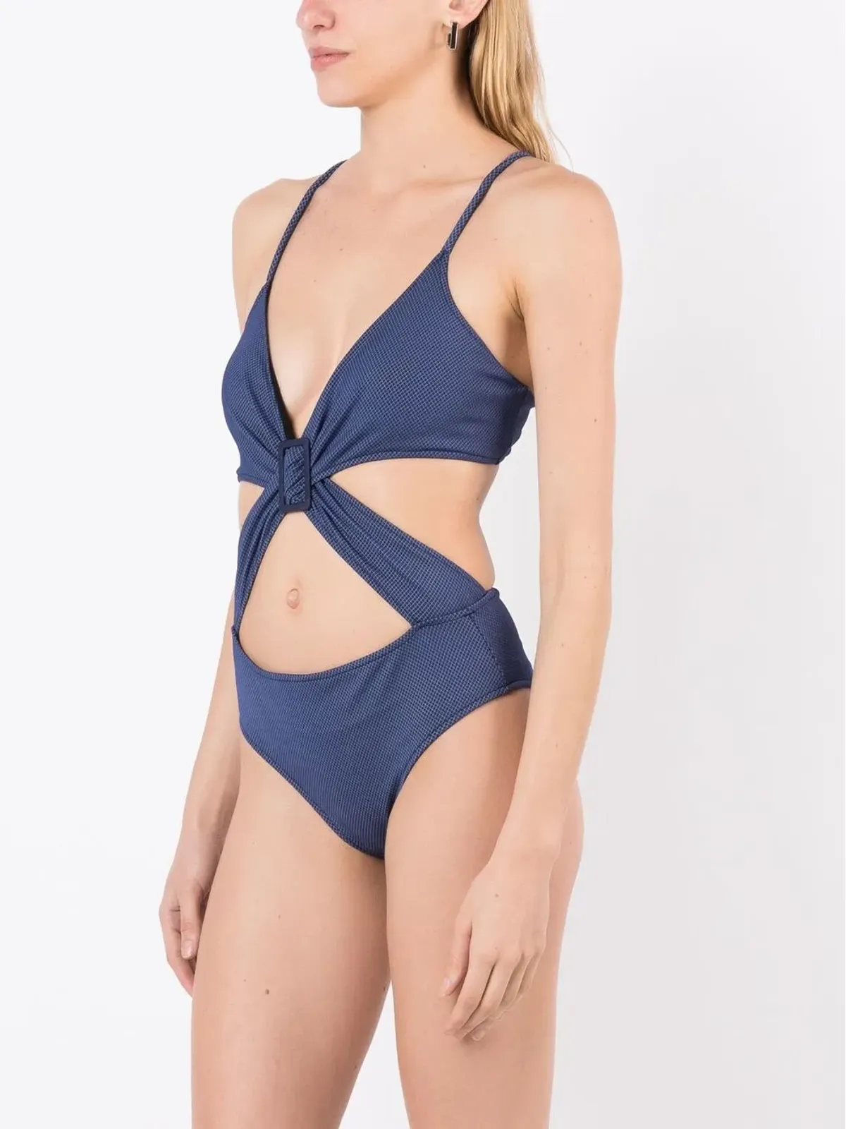 Gloria Coelho カットアウトディテール水着 - Blue - 画像3