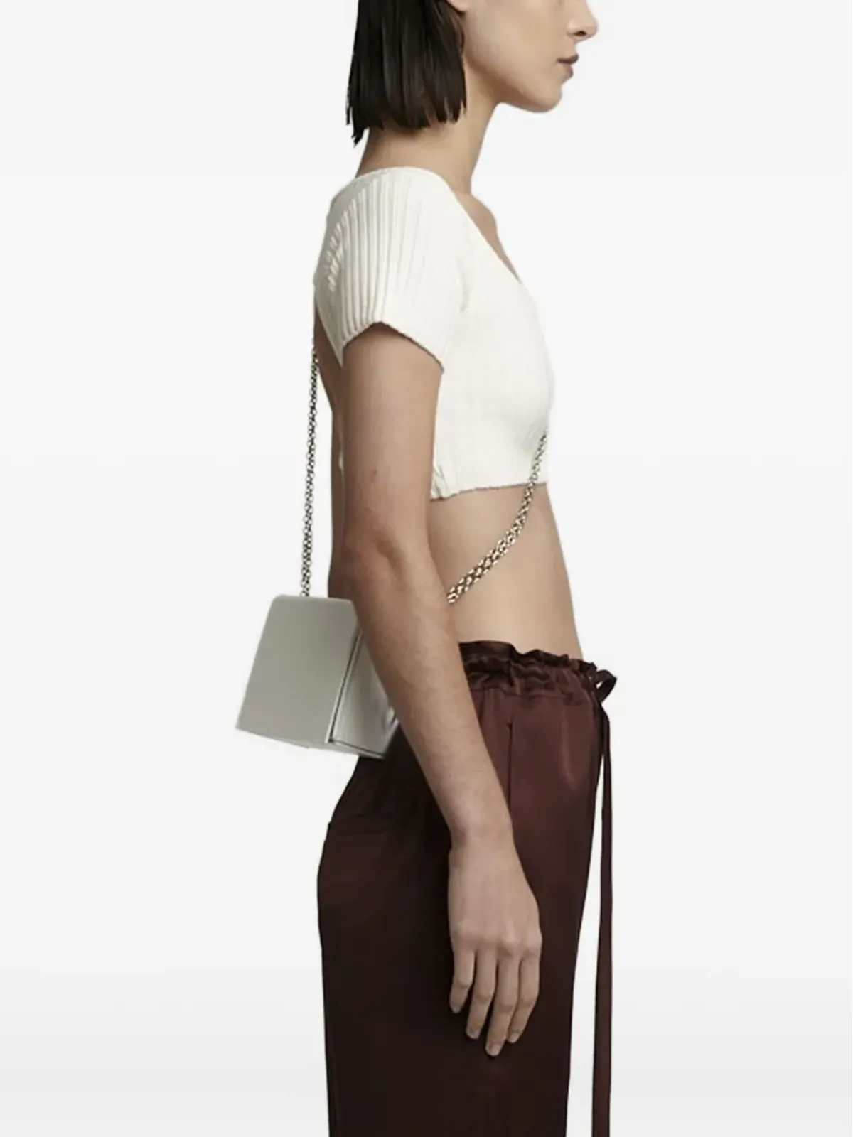 Gloria Coelho カットアウトリブトップス - White - 画像3
