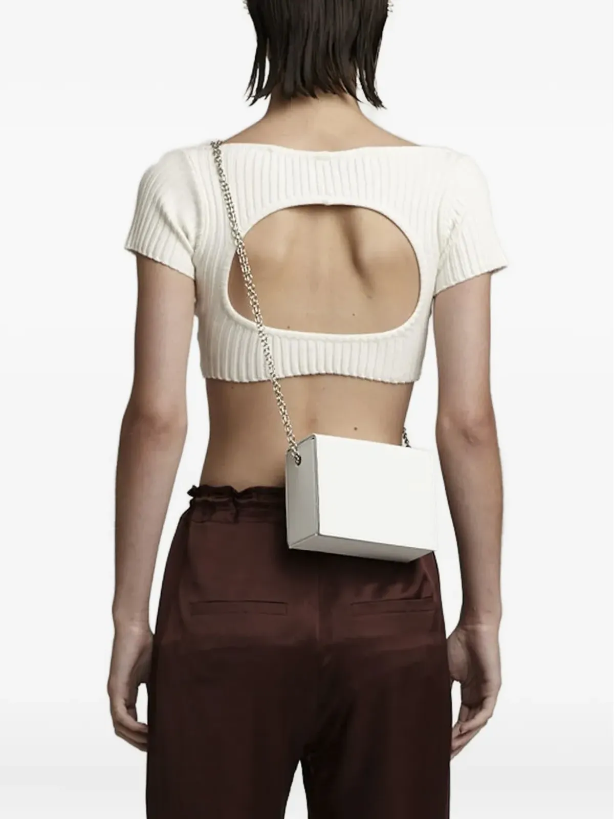 Gloria Coelho カットアウトリブトップス - White - 画像4