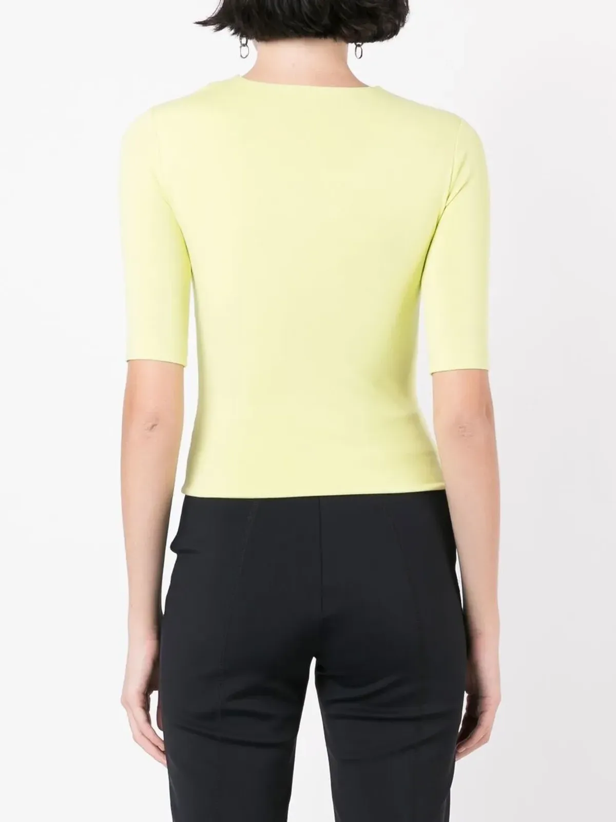 Gloria Coelho カットアウトストレッチTシャツ - 画像4